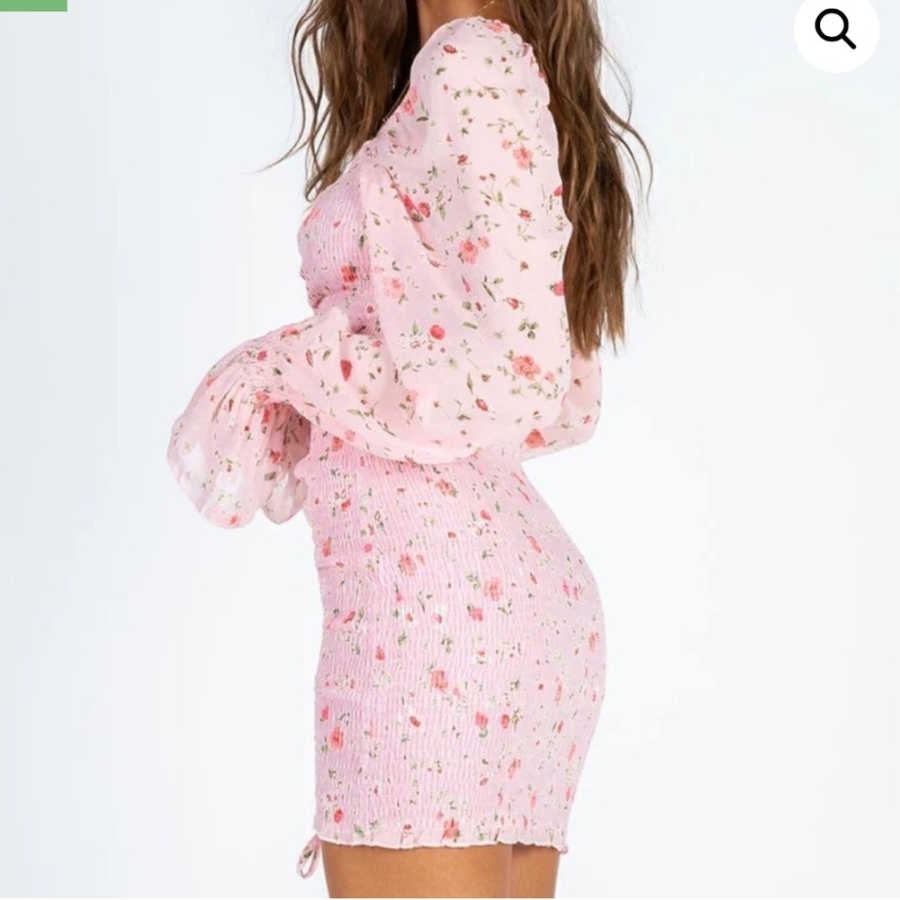 Princess Polly Wildflowers Pink Floral Ruched Mini Dress - Picture 4 of 10